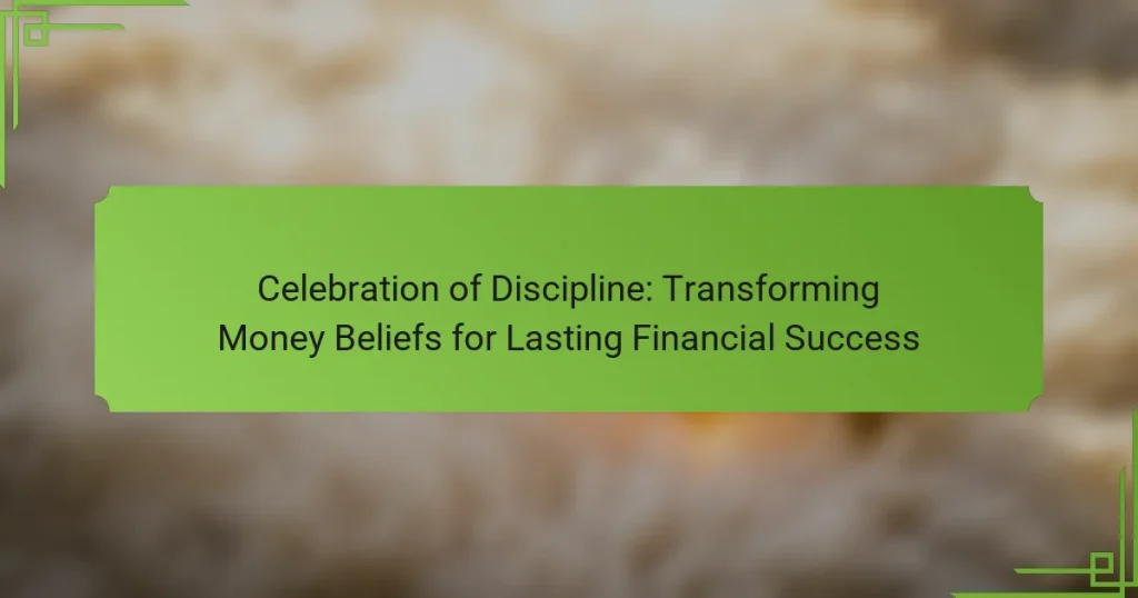 Celebration of Discipline: Transforming Money Beliefs for Lasting Financial Success