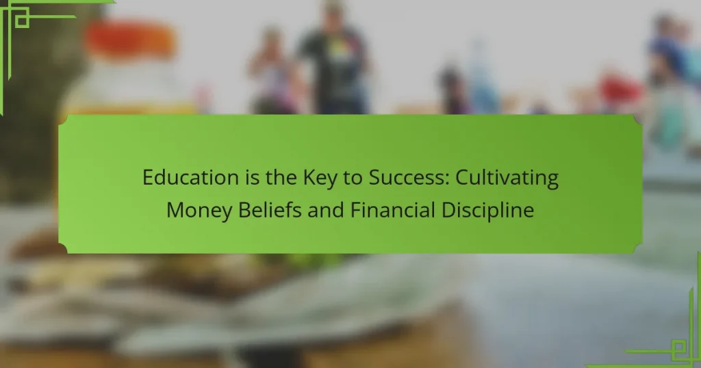 Education is the Key to Success: Cultivating Money Beliefs and Financial Discipline