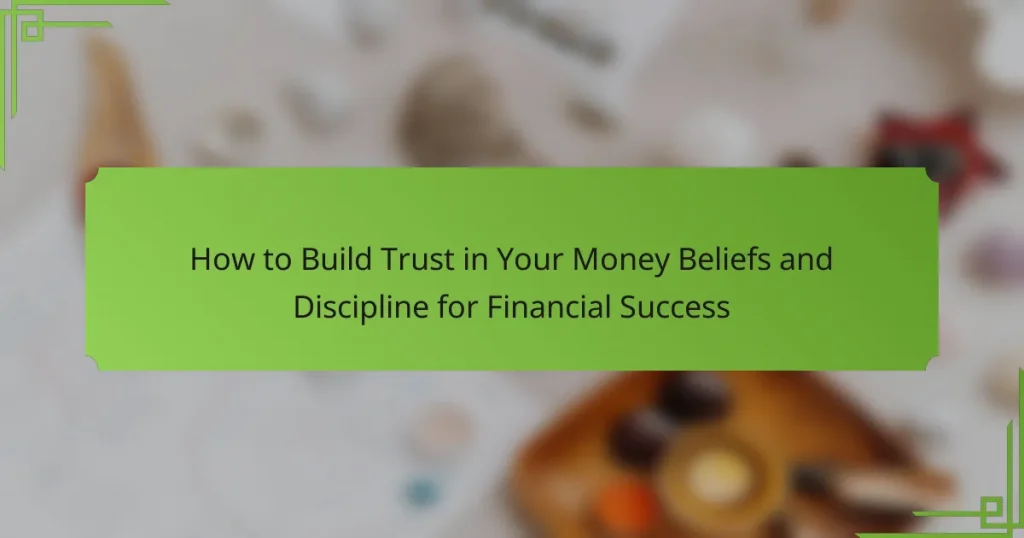 How to Build Trust in Your Money Beliefs and Discipline for Financial Success