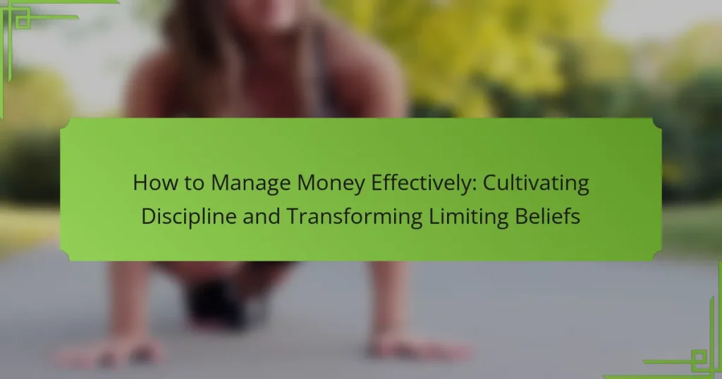 How to Manage Money Effectively: Cultivating Discipline and Transforming Limiting Beliefs