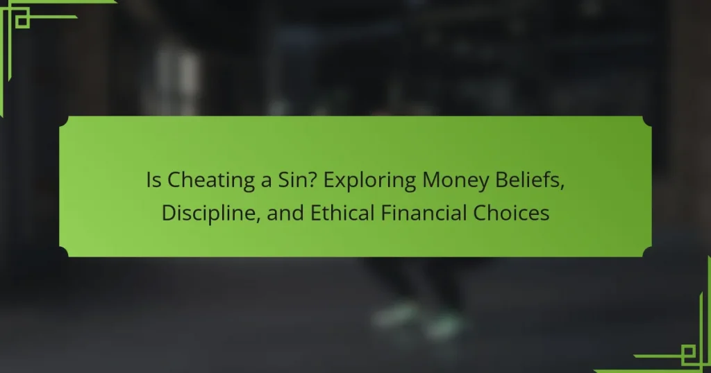 Is Cheating a Sin? Exploring Money Beliefs, Discipline, and Ethical Financial Choices