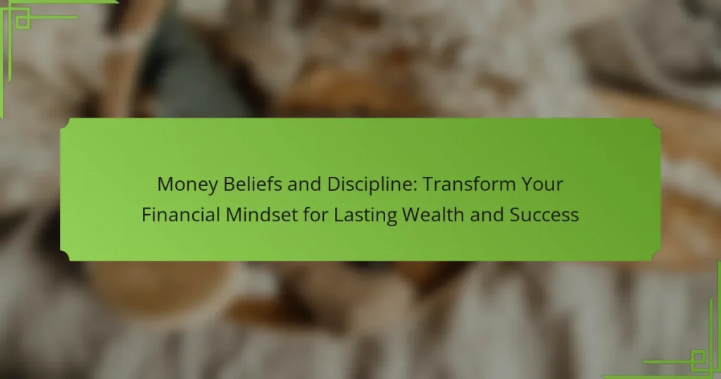 Money Beliefs and Discipline: Transform Your Financial Mindset for Lasting Wealth and Success