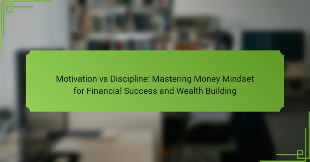 Motivation vs Discipline: Mastering Money Mindset for Financial Success and Wealth Building