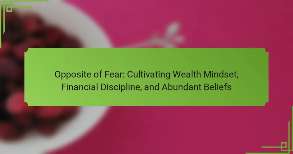 Opposite of Fear: Cultivating Wealth Mindset, Financial Discipline, and Abundant Beliefs