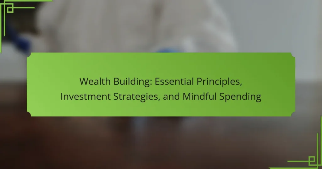 Wealth Building: Essential Principles, Investment Strategies, and Mindful Spending