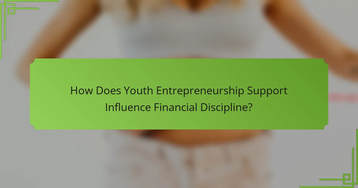 How Does Youth Entrepreneurship Support Influence Financial Discipline?