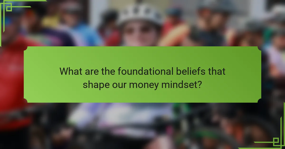 What are the foundational beliefs that shape our money mindset?