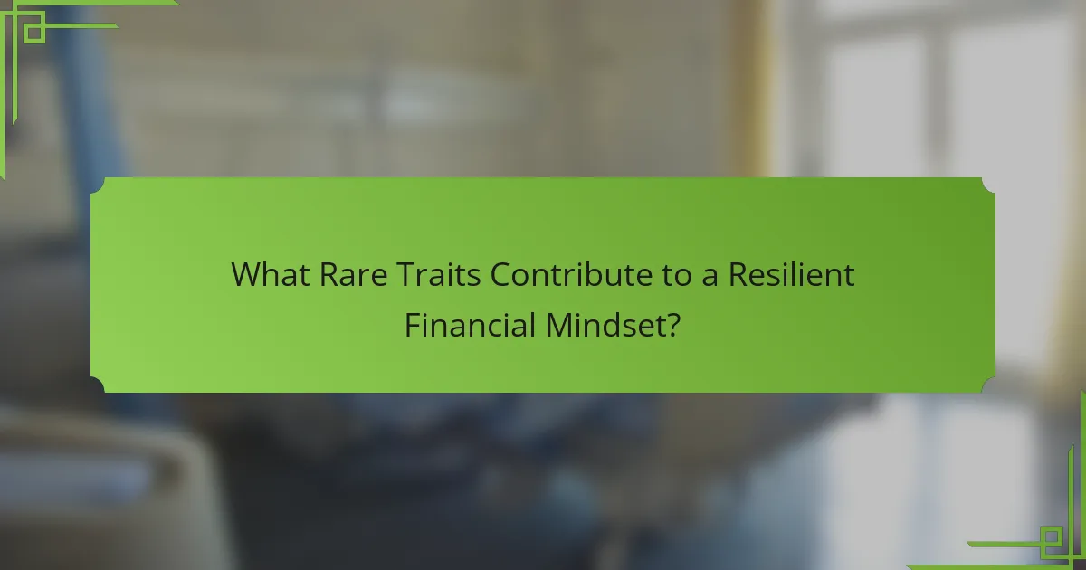 What Rare Traits Contribute to a Resilient Financial Mindset?